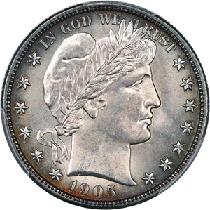 image for: 1905-S 50c PCGS MS64