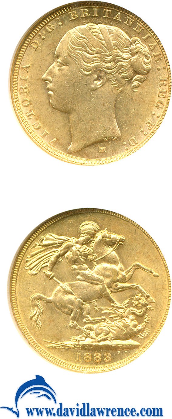 image for: Australia: 1883-M Sov St.George (KM-7) NGC MS61 