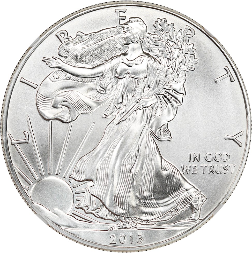 image for: 2013-(W) Silver Eagle $1 NGC MS70 (Early Release, Struck at West Point)