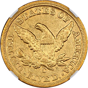 image for: 1859-C $5 NGC AU55