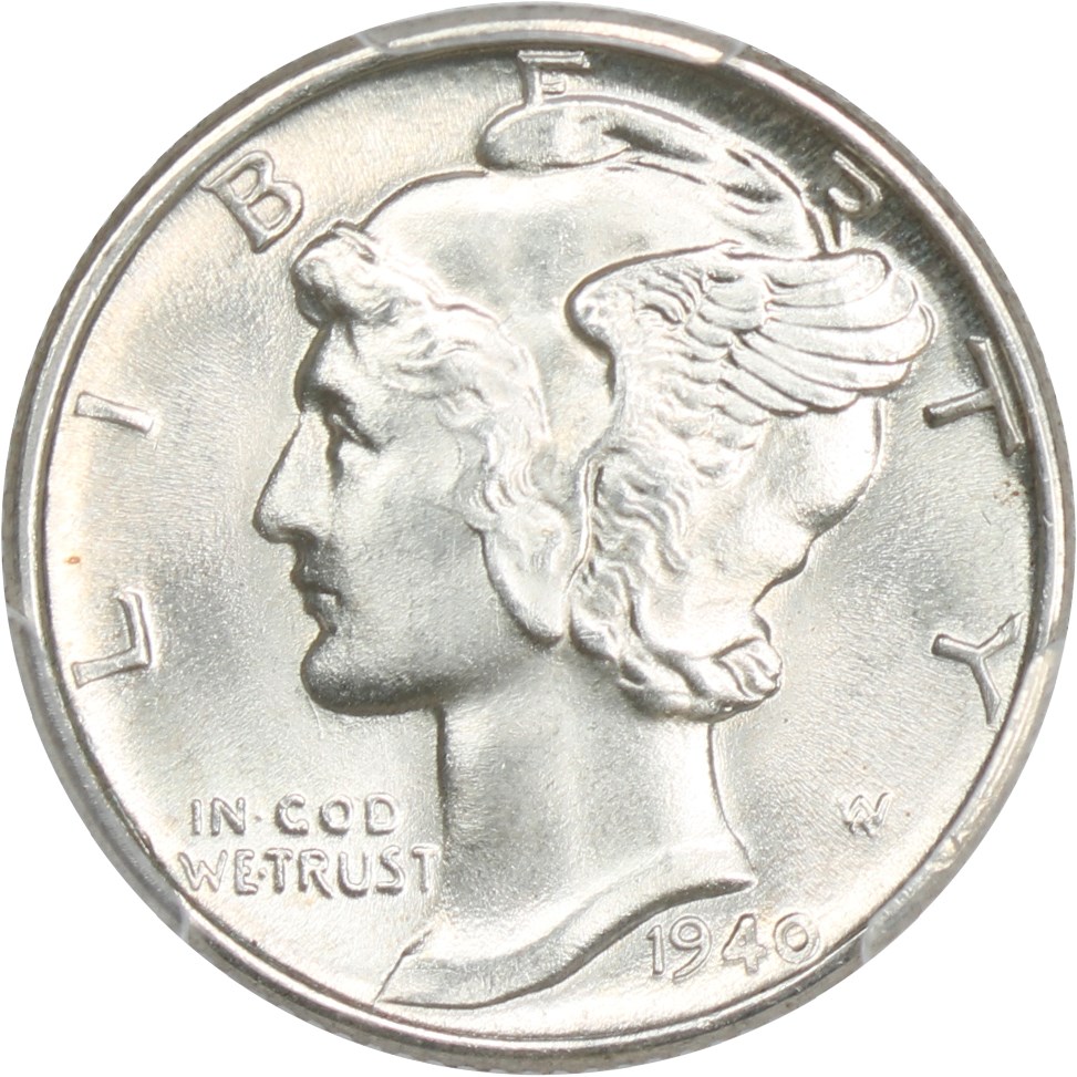 image for: 1940 10c PCGS MS65