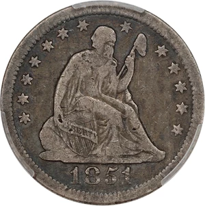 image for: 1851-O 25c PCGS F12