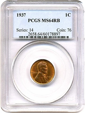 image for: 1937 1c PCGS MS64 RB