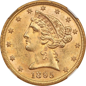 image for: 1895/5 $5 NGC MS63 (VP-001)
