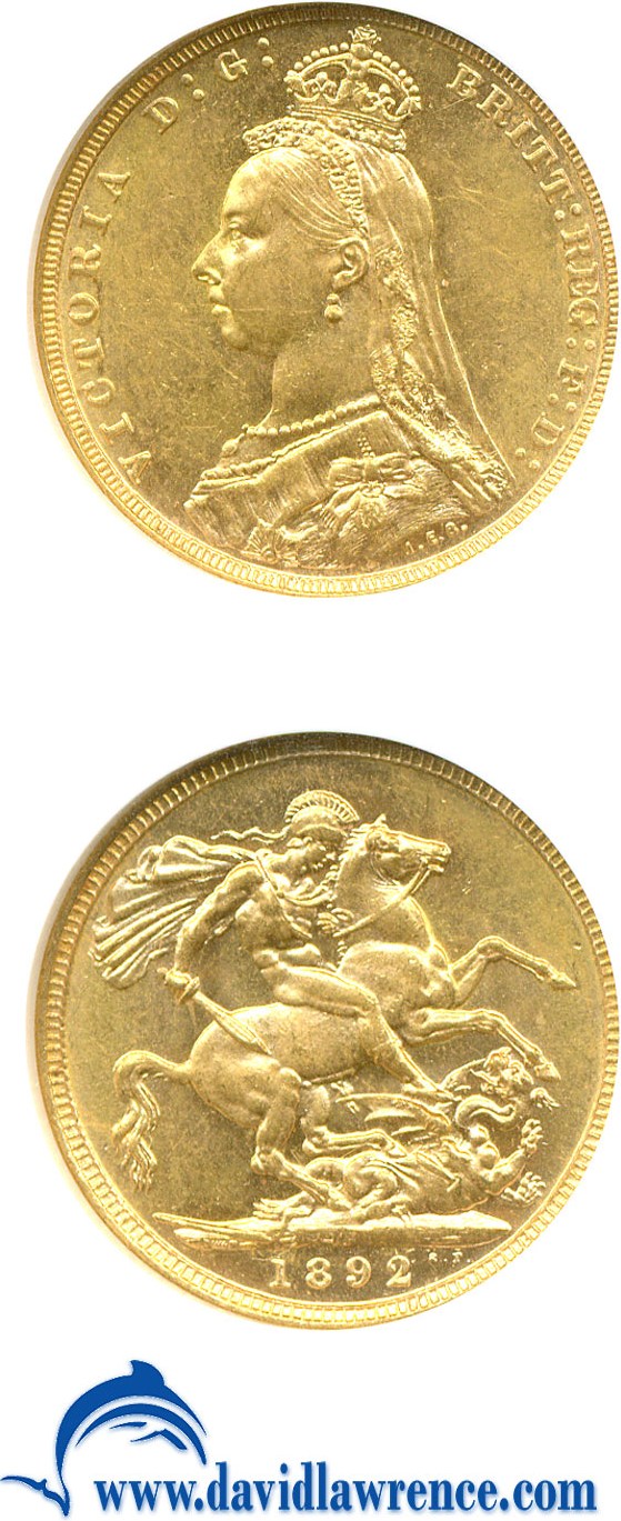 image for: Australia: 1892-M Sov Jubilee Head (KM-10) NGC MS61 