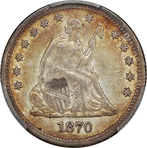 image for: 1870 25c PCGS XF40