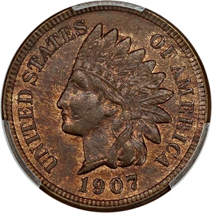 image for: 1907 1c PCGS MS63 BN