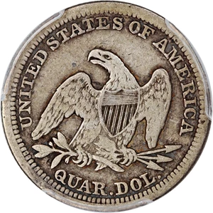 image for: 1853 25c PCGS F15 (No Arrows)