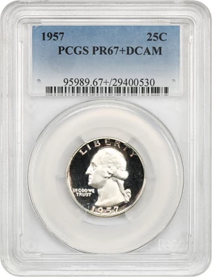 image for: 1957 25c PCGS Proof 67+ DCAM