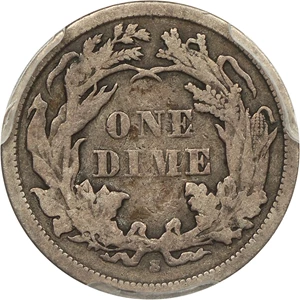 image for: 1868-S 10c PCGS/CAC F12