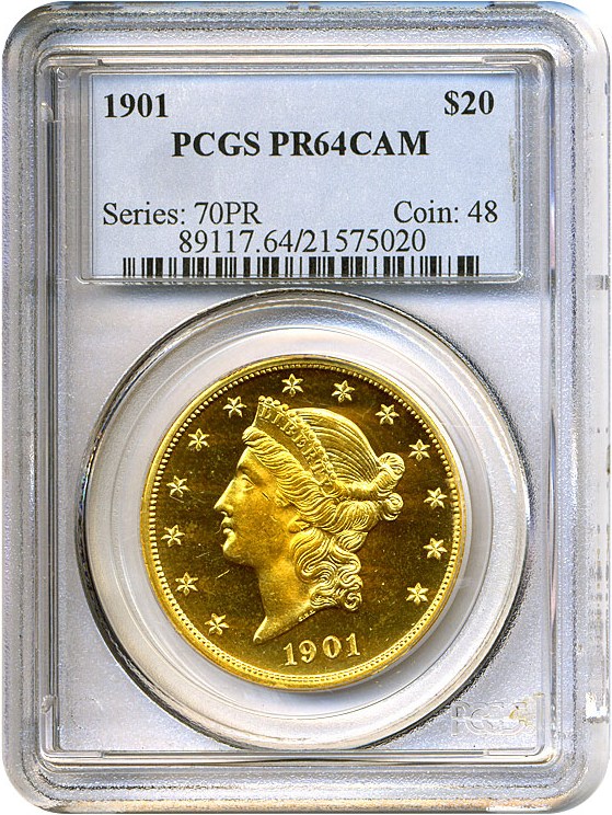 image for: 1901 $20  PCGS Proof 64 Cameo