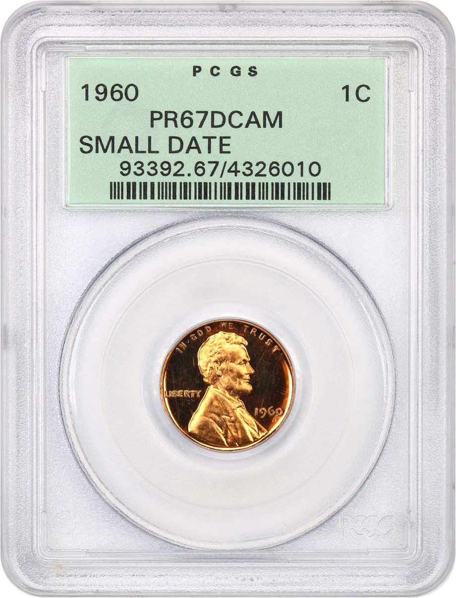 image for: 1960 1c PCGS Proof 67 RD DCAM (Small Date, OGH)