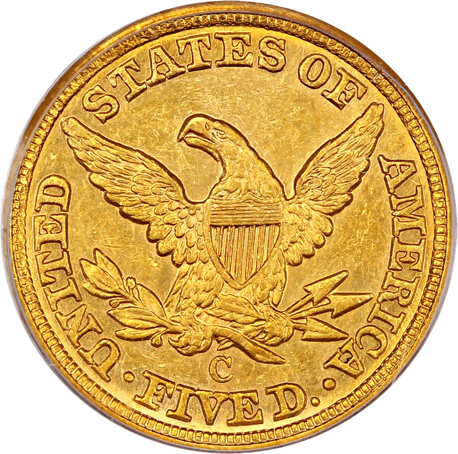 image for: 1861-C $5 PCGS AU55