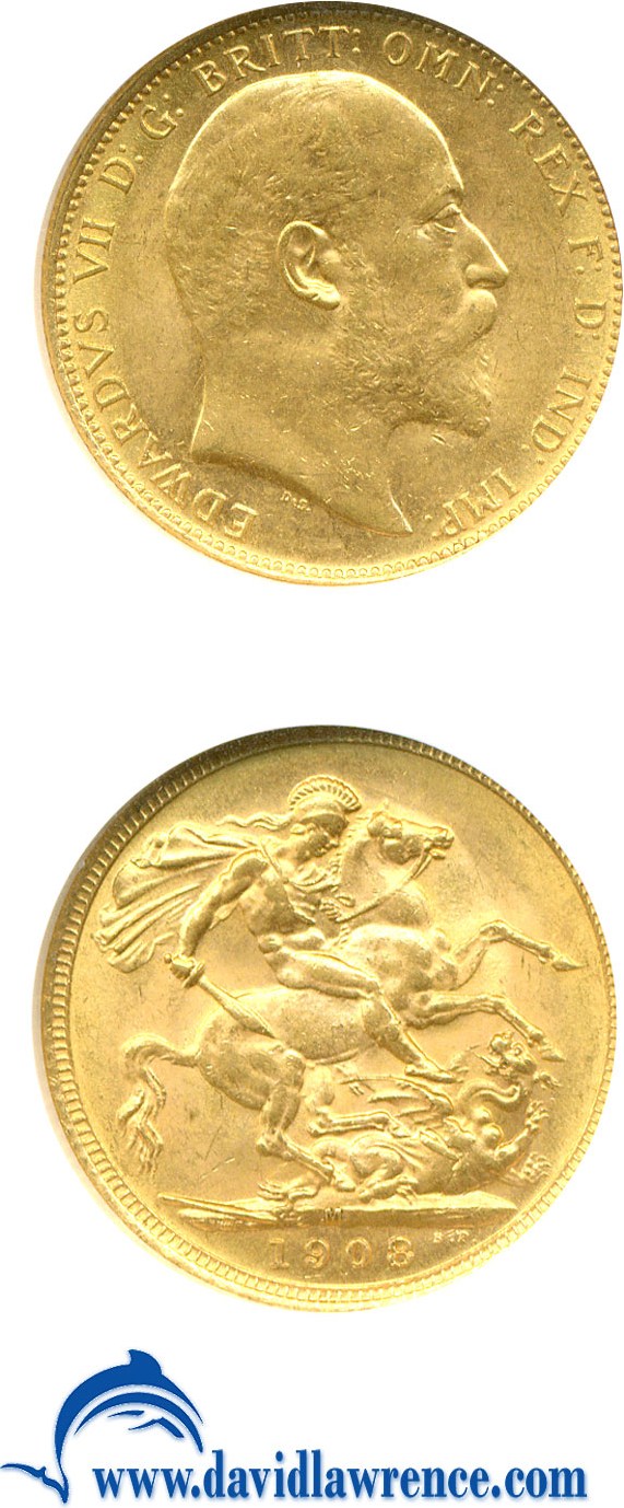 image for: Australia: 1908-M Sov (KM-15) NGC MS63 