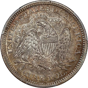 image for: 1873 25c PCGS XF45 (No Arrows, Open 3)