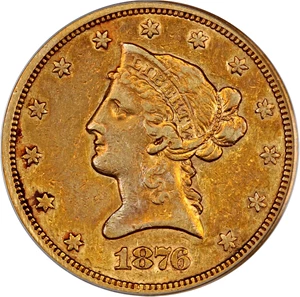 image for: 1876-S $10 PCGS VF35