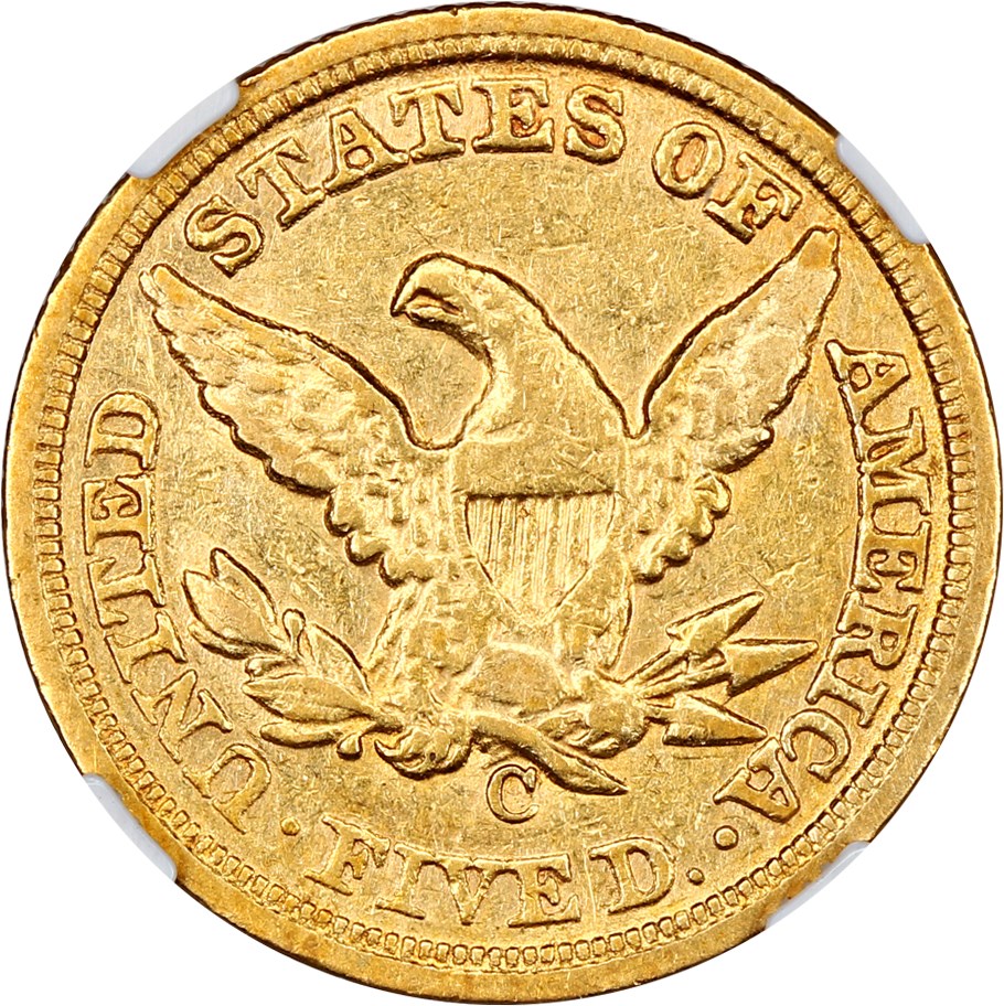 image for: 1860-C $5 NGC AU55