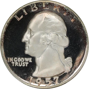 image for: 1957 25c PCGS Proof 67+ DCAM