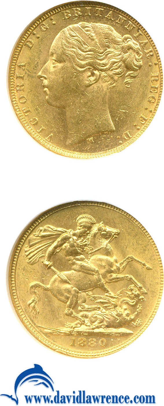 image for: Australia: 1880-M Sov St.George (KM-7) NGC MS62 