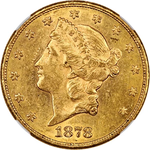 image for: 1878-S $20 NGC MS60