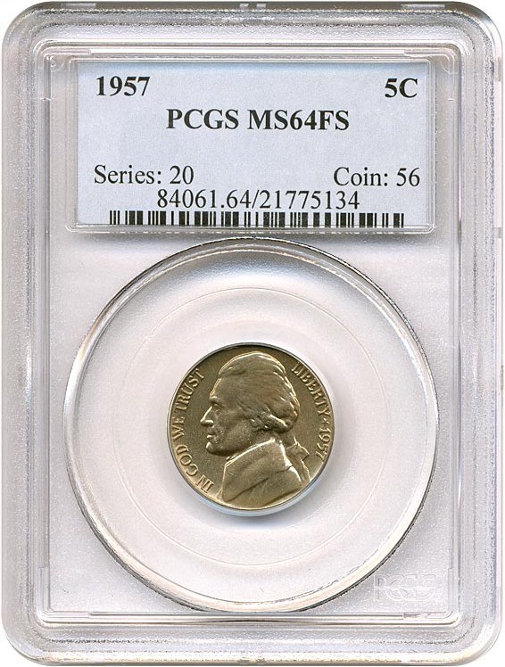 image for: 1957 5C PCGS MS 64 FS