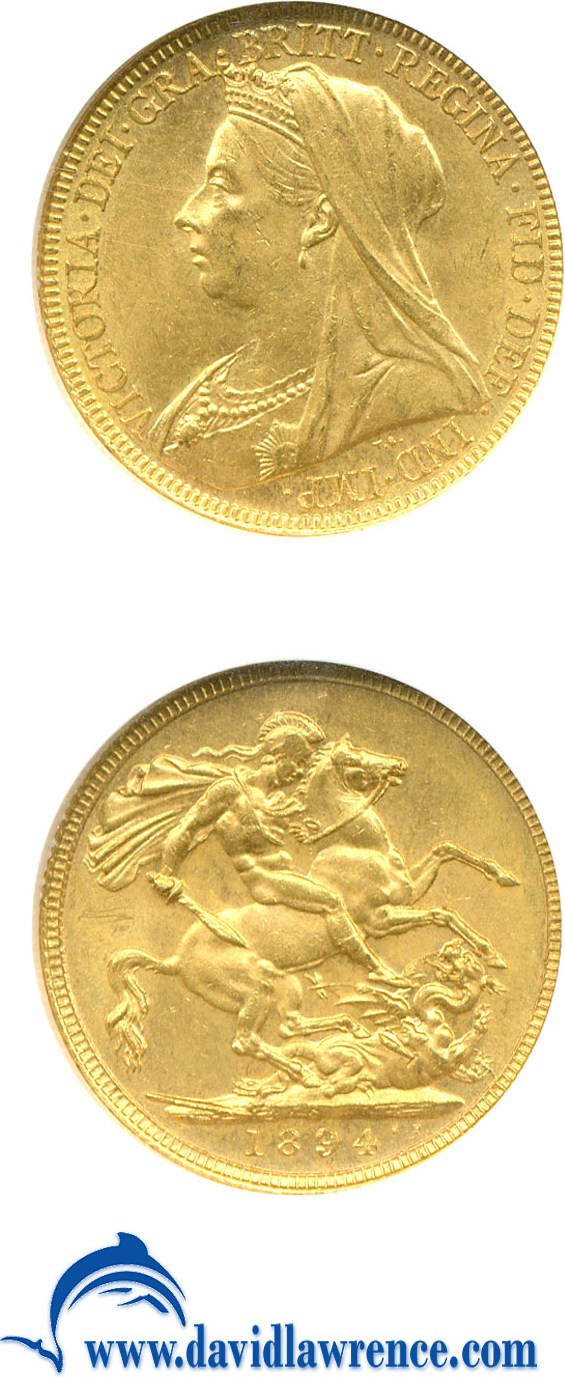 image for: Australia: 1894-S Sov (KM-13) NGC MS62 