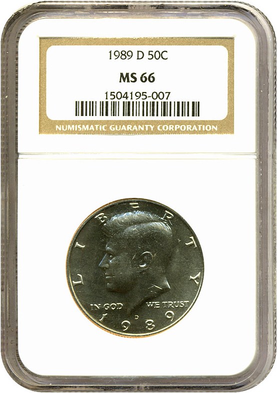 image for: 1989-D 50c  NGC MS66 