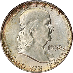 image for: 1958-D 50c PCGS/CAC MS67