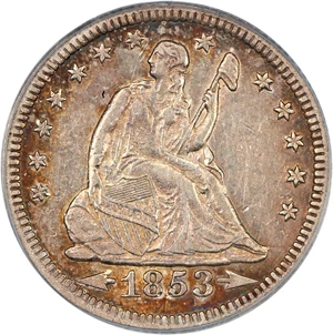 image for: 1853-O 25c PCGS AU50 (Arrows & Rays)