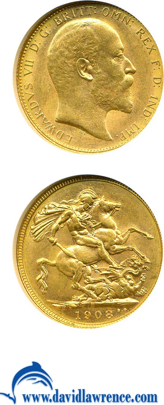 image for: Australia: 1908-P Sov (KM-15) NGC MS63 