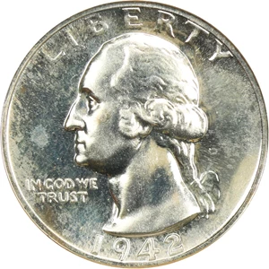 image for: 1942 25c NGC Proof 66