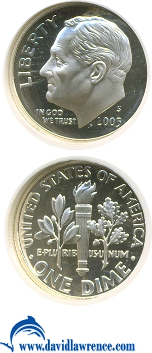 image for: 2005-S 10c Silver NGC Proof 70 UCameo