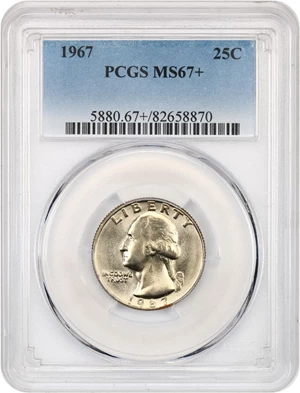 image for: 1967 25c PCGS MS67+