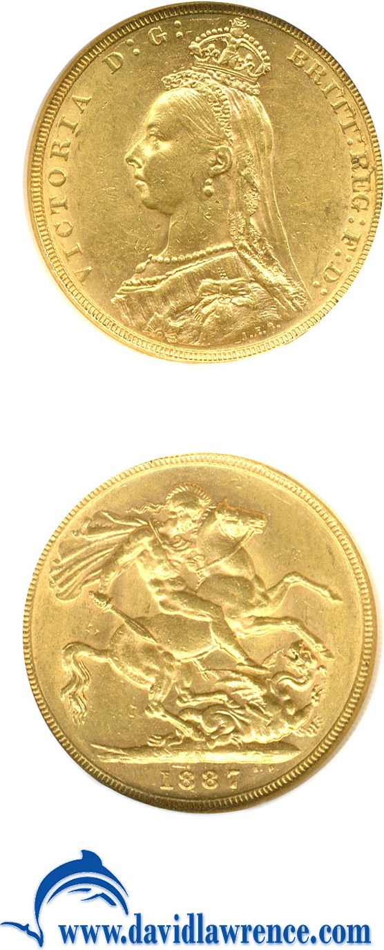 image for: Australia: 1887-M Sov Jubilee Head (KM-10) NGC AU58 