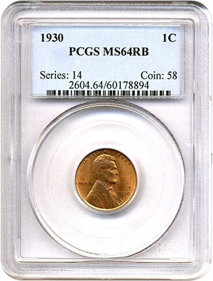 image for: 1930 1c PCGS MS64 RB