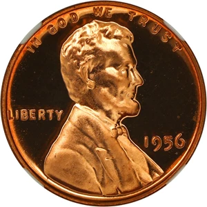 image for: 1956 1c NGC Proof 67 RD CAM