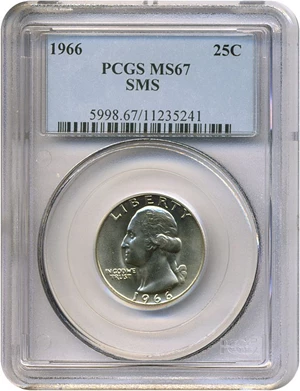 image for: 1966 25c SMS PCGS MS67