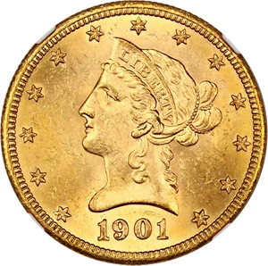 image for: 1901/190-S $10 NGC/CAC MS63 (VP-001)