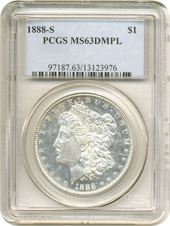 image for: 1888-S $1  PCGS MS63 DMPL
