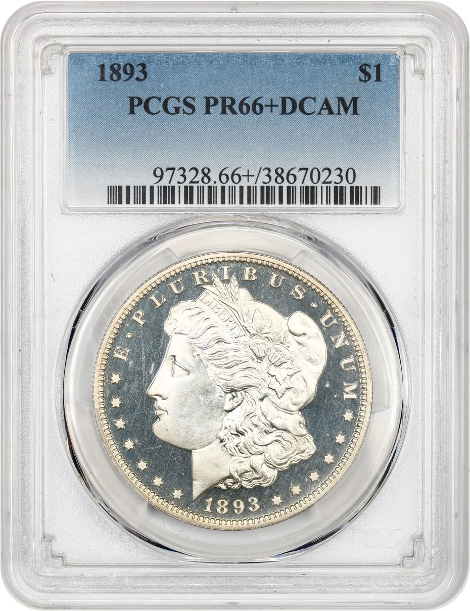 image for: 1893 $1 PCGS Proof 66+ DCAM