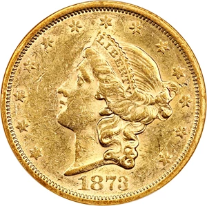 image for: 1873-S $20 NGC AU58 (Closed 3, OH)