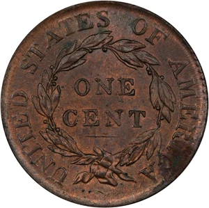 image for: 1818 1c PCGS MS62 RB (OGH)