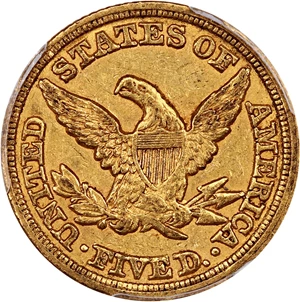 image for: 1854-C $5 PCGS AU53