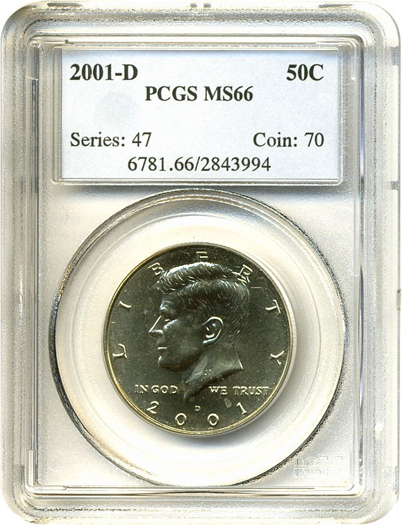 image for: 2001-D 50c  PCGS MS66 