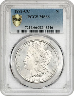 image for: 1892-CC $1 PCGS MS66