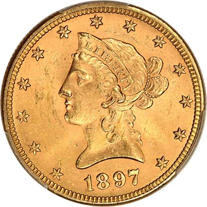 image for: 1897 $10 PCGS MS63