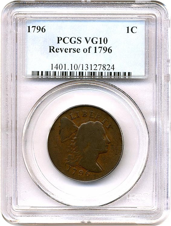 image for: 1796 1c Reverse of 1796 PCGS VG10 
