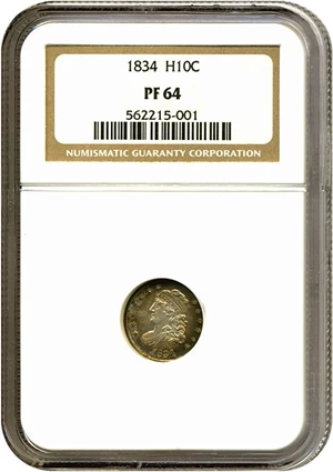 image for: 1834 H10c NGC Proof 64