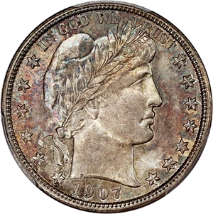 image for: 1907-D 50c PCGS/CAC MS65