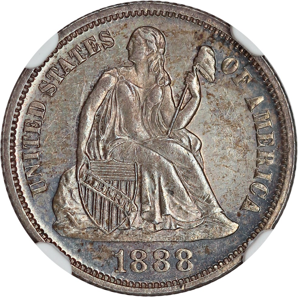 image for: 1888 10c NGC/CAC Proof 61